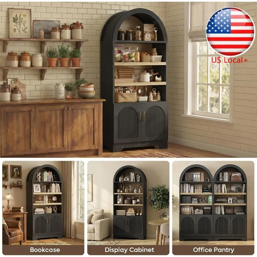Storage - 71 Tall Arched Kitchen Pantry for