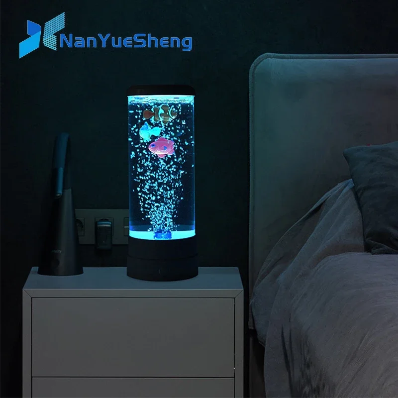 Floating Nightstand With Led Light - LED Fish Lamp Ambient Night Light