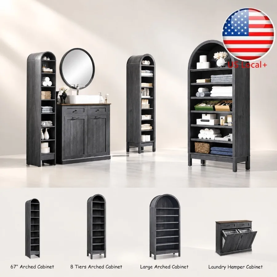 67 Tall Arched Bathroom Storag - Storage review and price