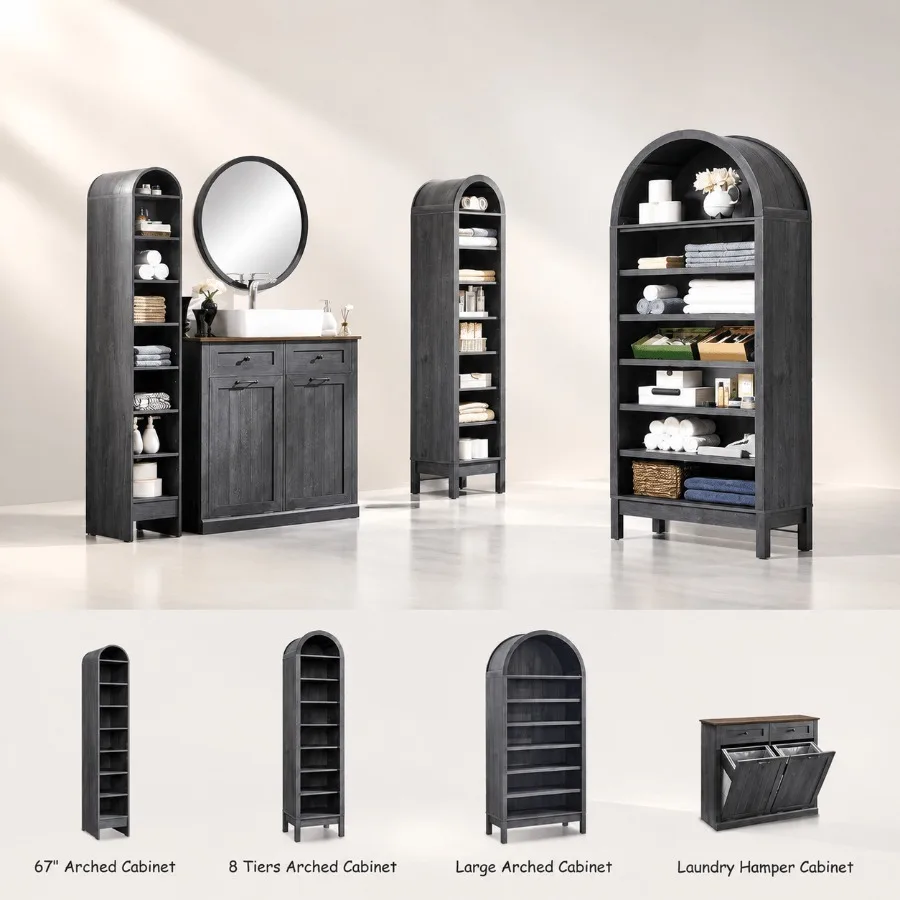 67 Tall Arched Bathroom Storag - Storage review and price