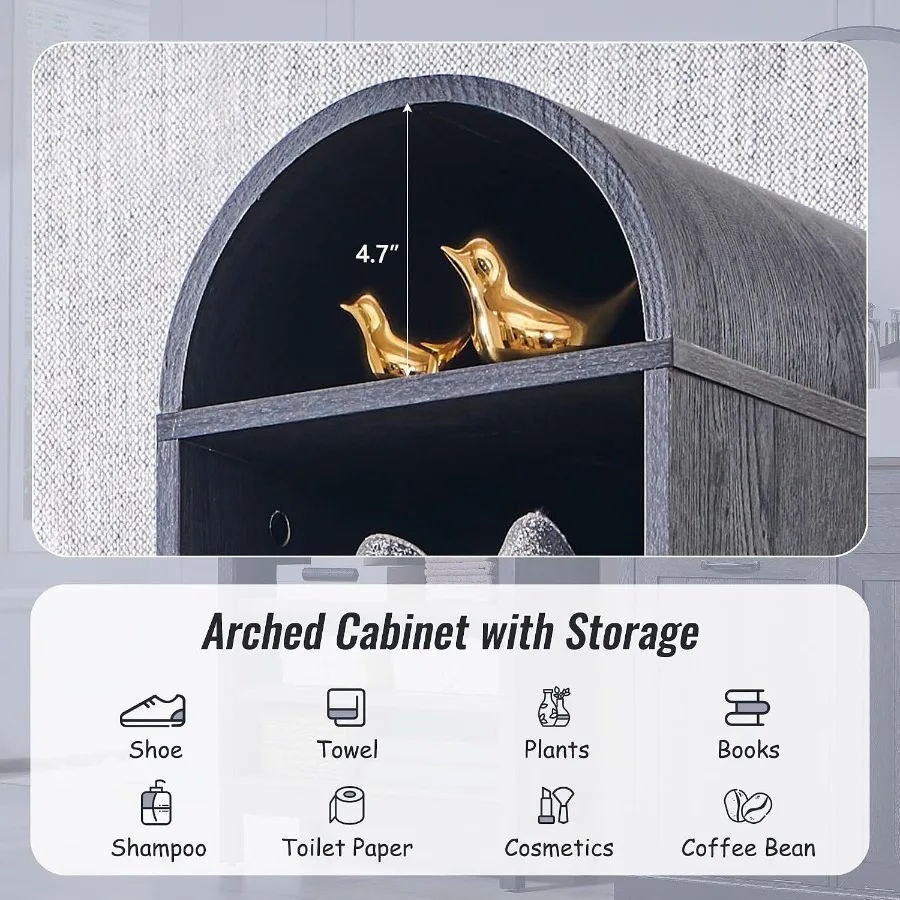 67 Tall Arched Bathroom Storag - Storage review and price