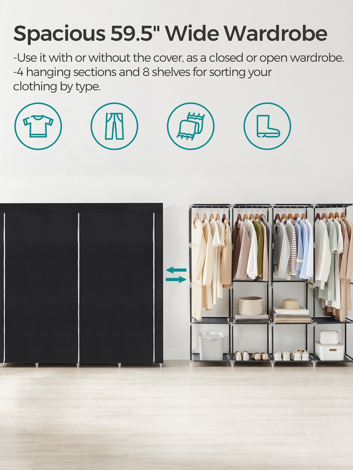 Portable Closet, Wardrobe Clos - Wardrobe Closet Portable Fabric Cover review and price
