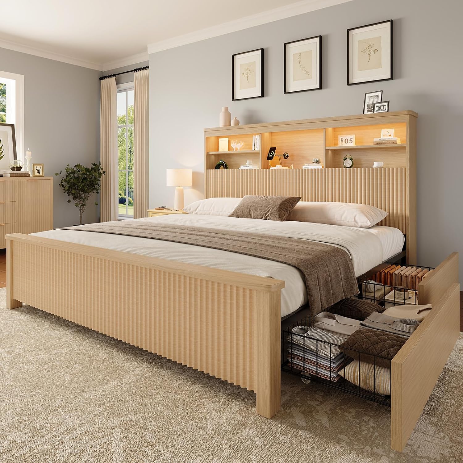 Queen Size Bed Frame with 4 St - Canopy Bed Frame Metal Queen review and price