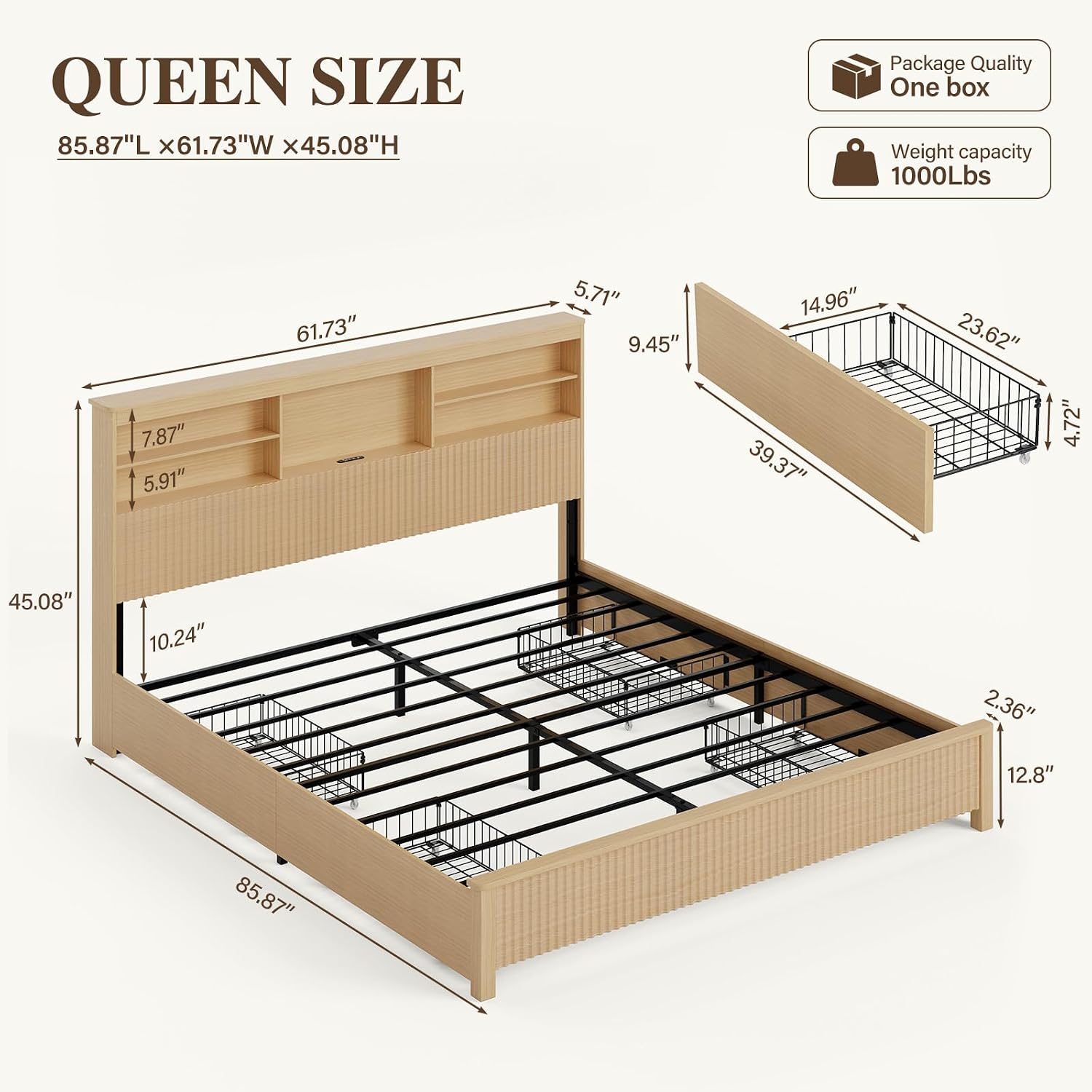 Queen Size Bed Frame with 4 St - Canopy Bed Frame Metal Queen review and price