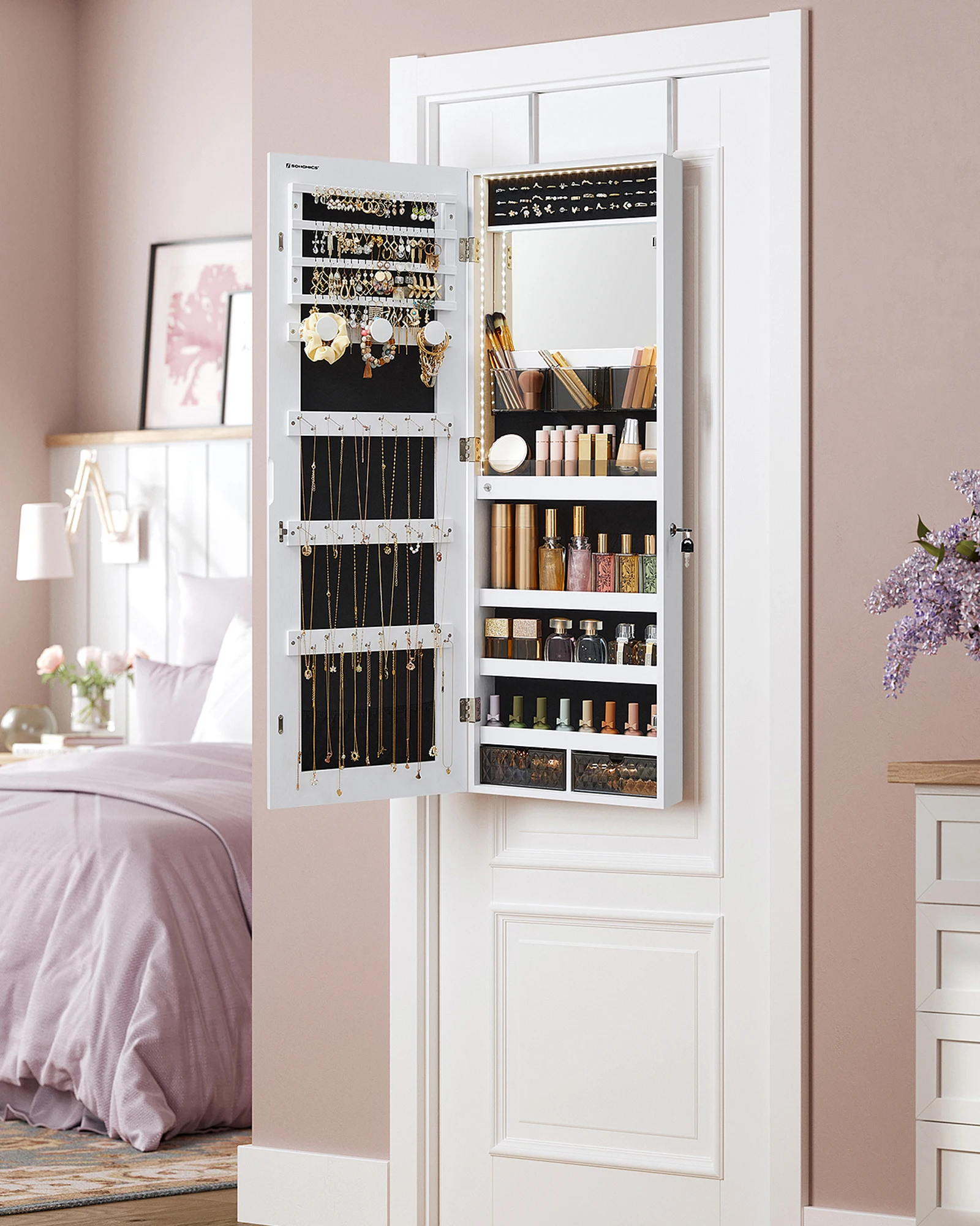 #Multifunctional Jewelry Armoi - Full Length Mirror Jewelry Armoire review and price