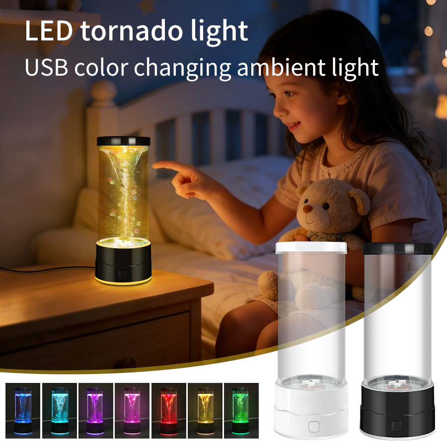 Creative LED Tornado Night Lig - Floating Nightstand With Led Light review and price