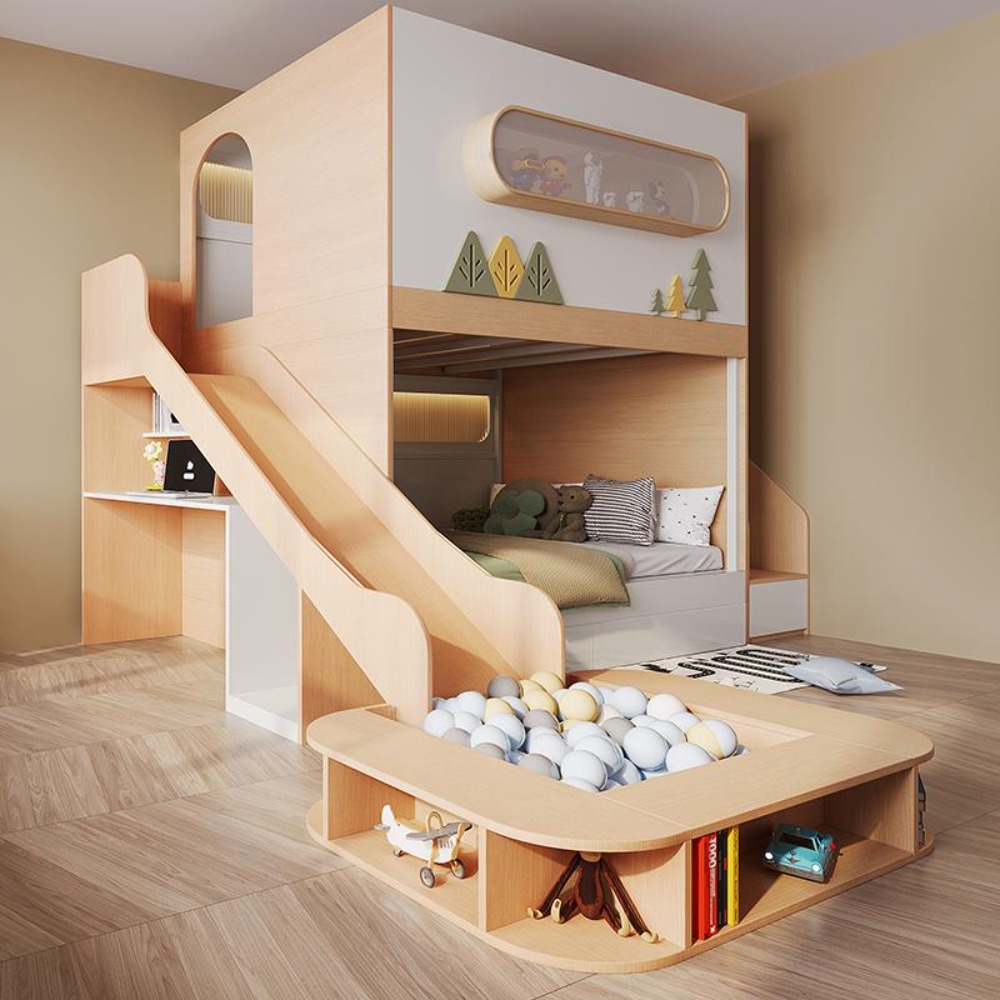 Space Capsule Treehouse Bunk B - Bunk Bed With Stairs And Slide review and price