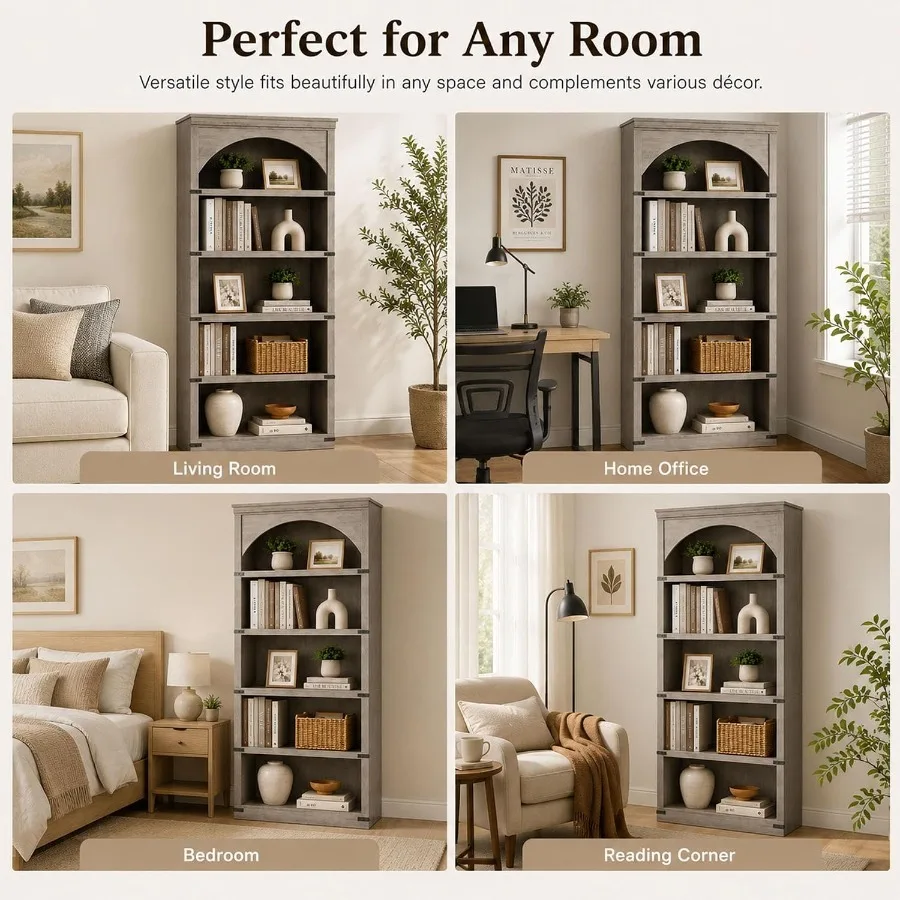 68.7 Tall Farmhouse Arched Boo - Storage review and price