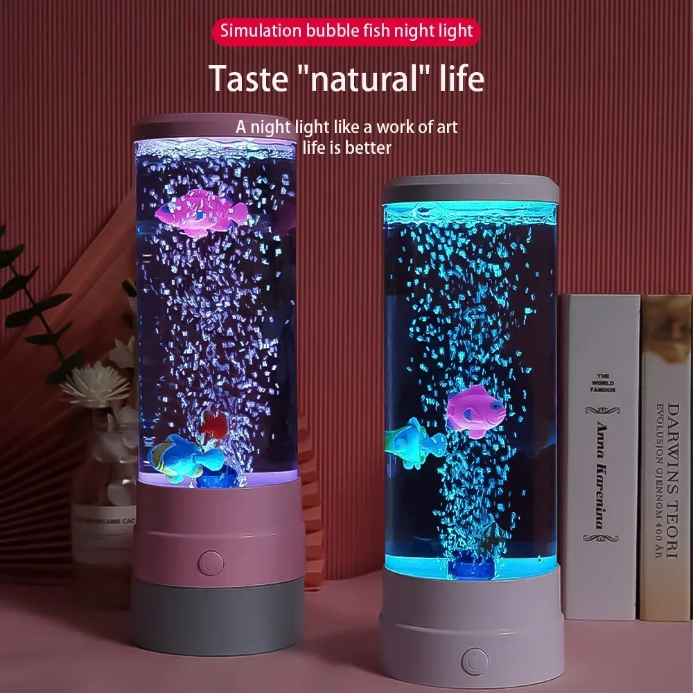 LED Fish Lamp Ambient Night Li - Floating Nightstand With Led Light review and price