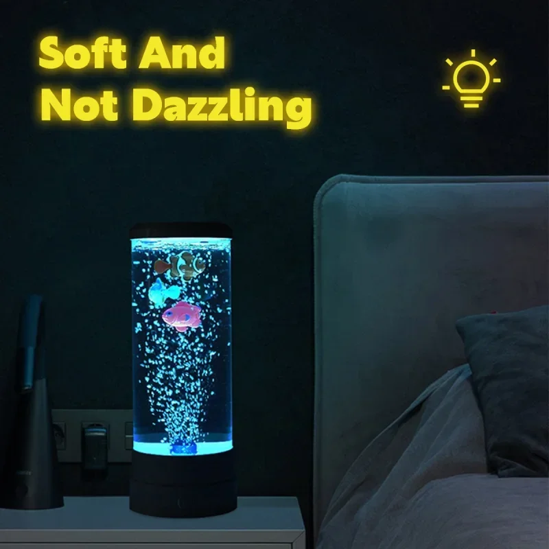LED Fish Lamp Ambient Night Li - Floating Nightstand With Led Light review and price
